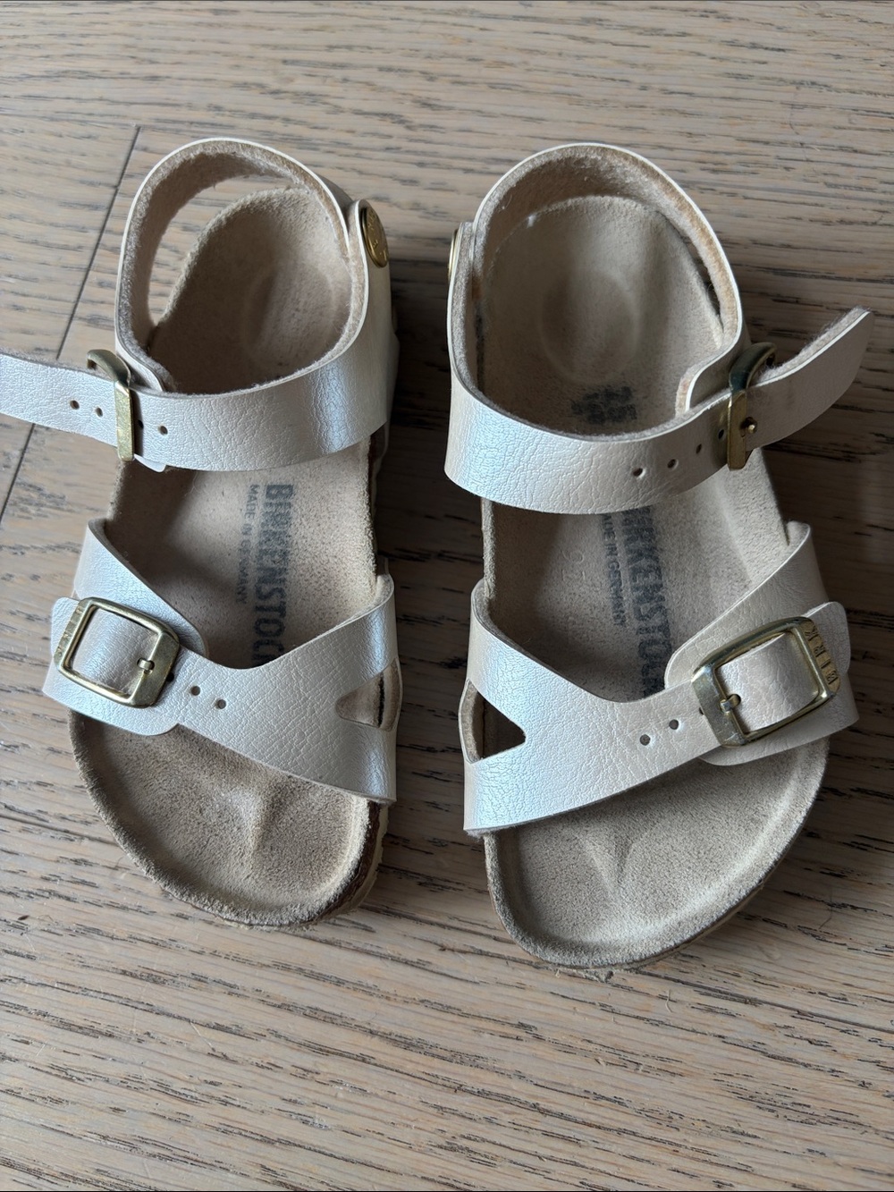Birkenstock Toddler Leather Two-Strap Sandals - size 7